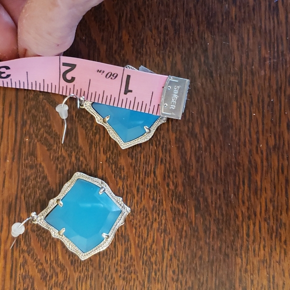 Kendra Scott Kirsten Earrings in Retired Aqua Chalcedony - Picture 5 of 7